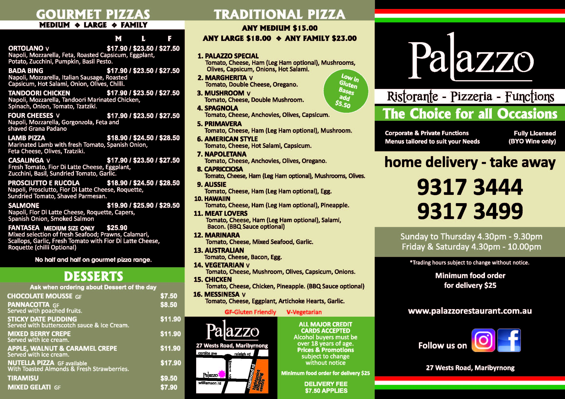 Takeaway Menu Front